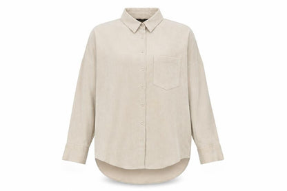Womens UK Size XS Zara Beige Basic Button-Up