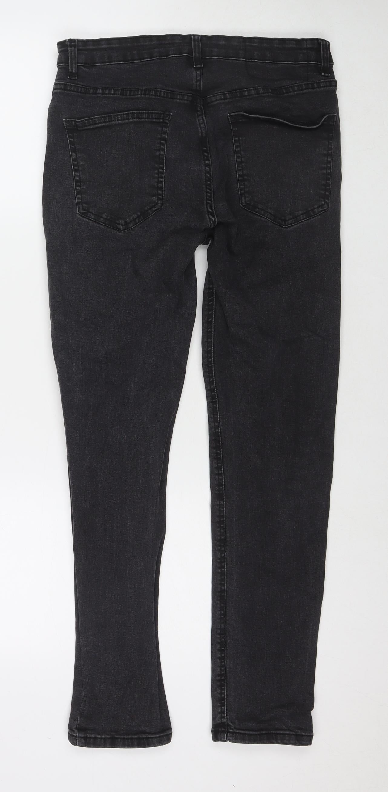 Denim & Co. Mens Black Cotton Skinny Jeans Size 30 in L30 in Regular Zip