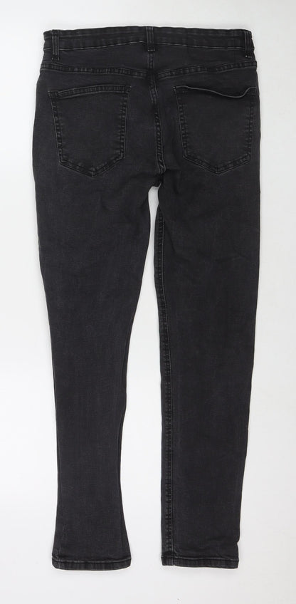 Denim & Co. Mens Black Cotton Skinny Jeans Size 30 in L30 in Regular Zip