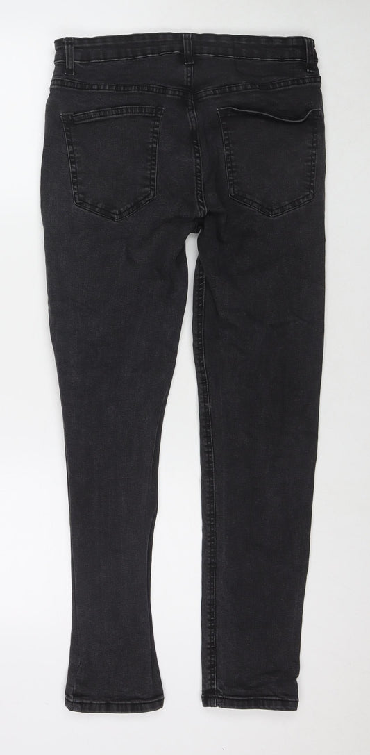 Denim & Co. Mens Black Cotton Skinny Jeans Size 30 in L30 in Regular Zip