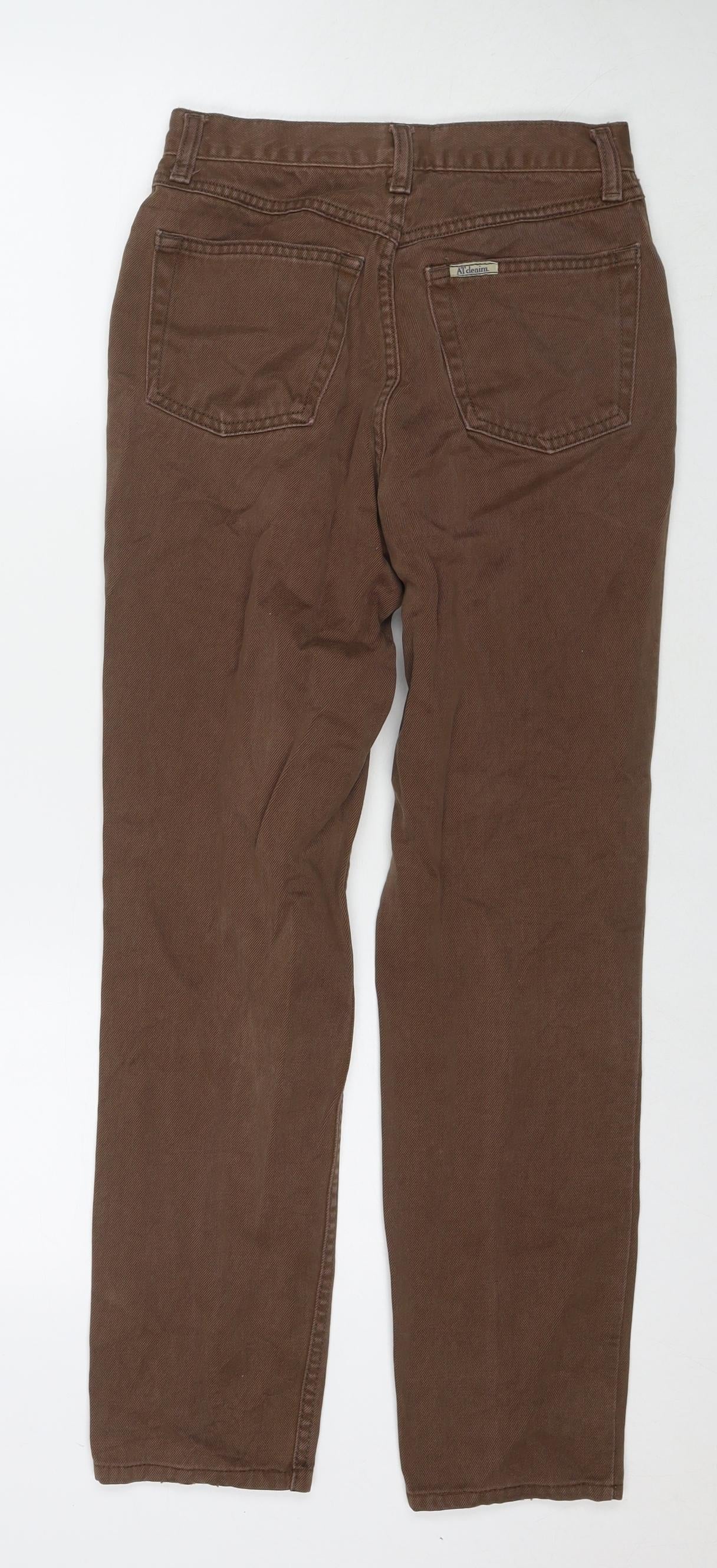 Ann Taylor Womens Brown Cotton Straight Jeans Size 26 in L27 in Regular Zip