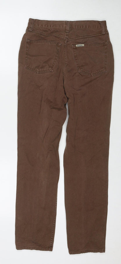 Ann Taylor Womens Brown Cotton Straight Jeans Size 26 in L27 in Regular Zip