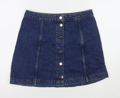 Womens UK Size 30 Topshop A-Line Denim Skirt