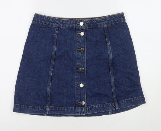 Womens UK Size 30 Topshop A-Line Denim Skirt