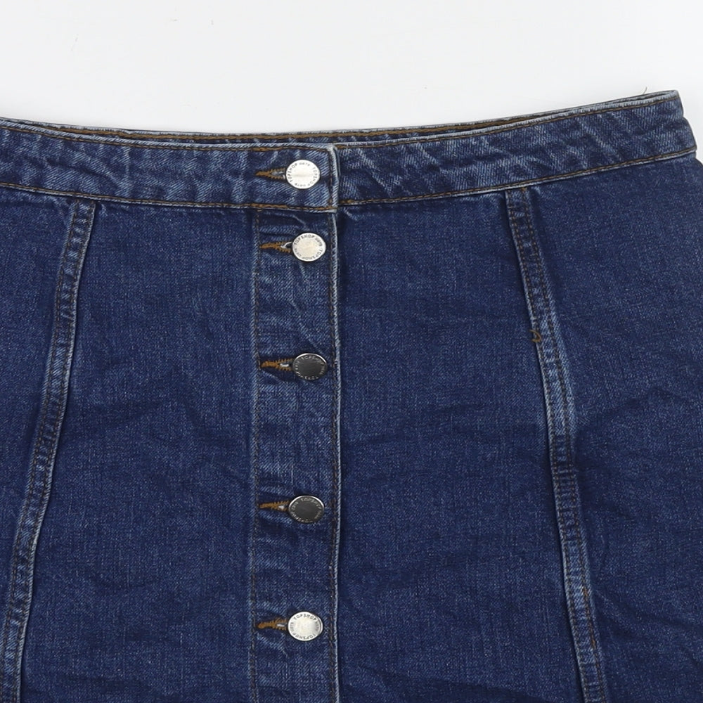 Womens UK Size 30 Topshop A-Line Denim Skirt