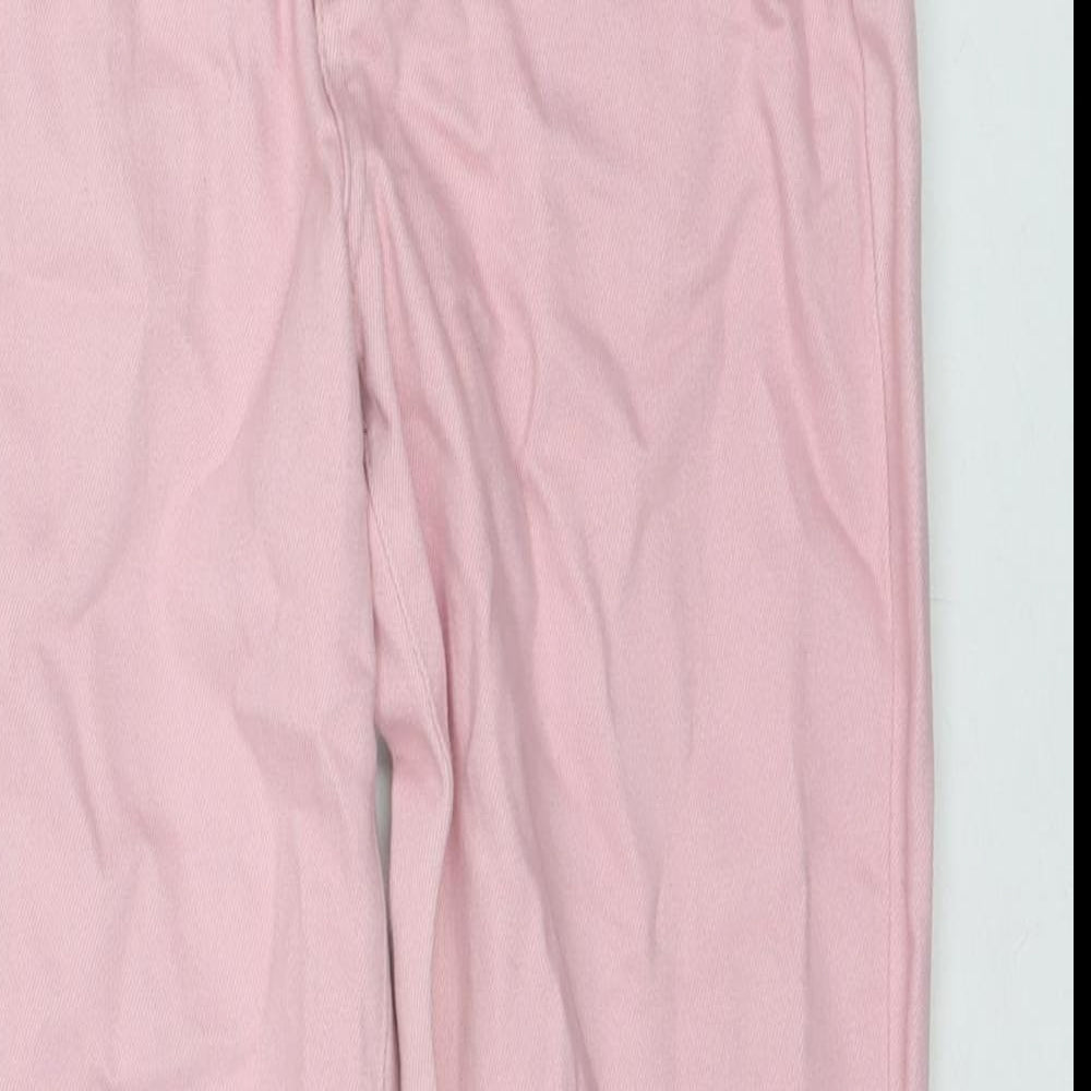 New Look Womens Pink Cotton Skinny Jeans Size 12 L27 in Regular Zip
