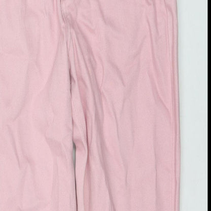 New Look Womens Pink Cotton Skinny Jeans Size 12 L27 in Regular Zip