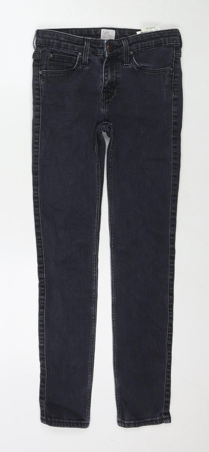 Lee Womens Blue Cotton Skinny Jeans Size 25 in L31 in Regular Zip