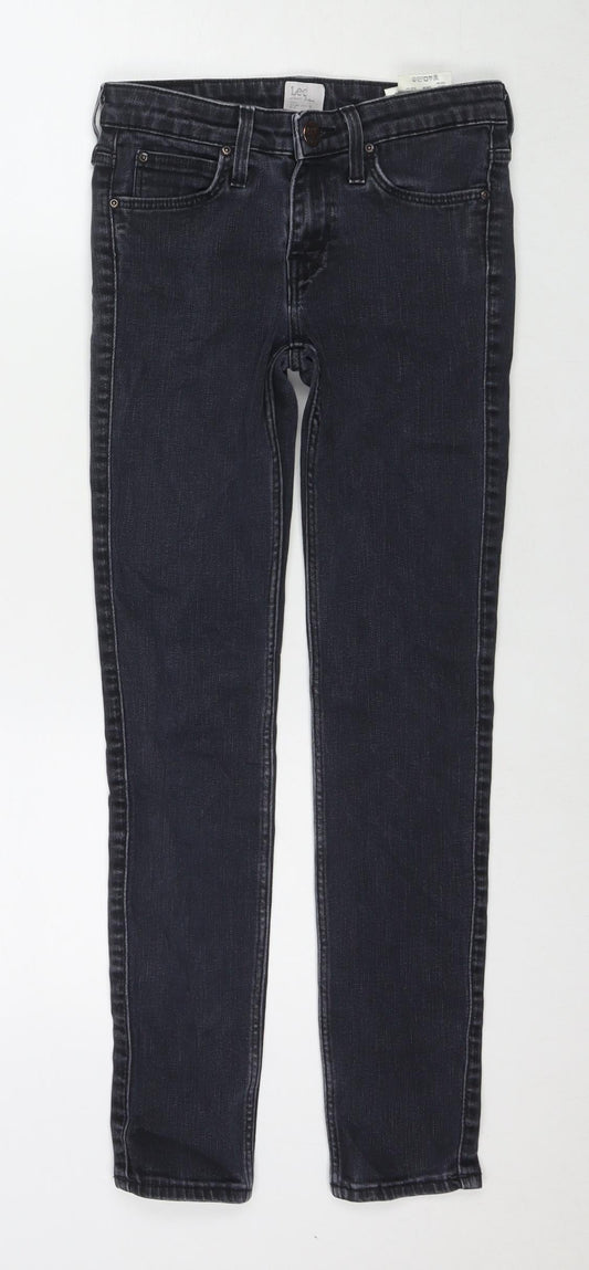 Lee Womens Blue Cotton Skinny Jeans Size 25 in L31 in Regular Zip