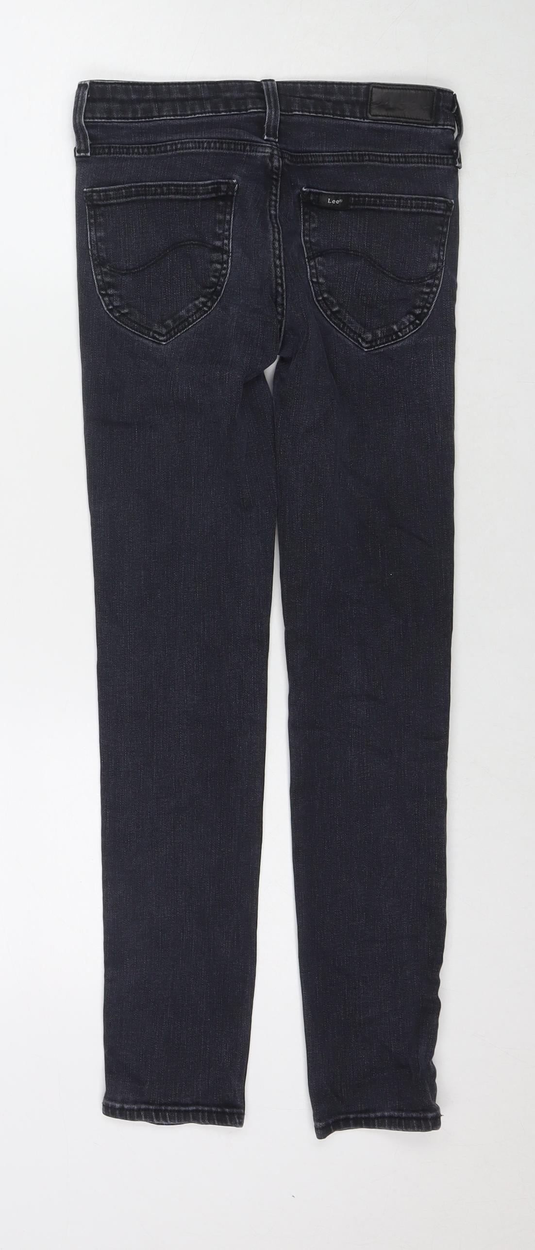 Lee Womens Blue Cotton Skinny Jeans Size 25 in L31 in Regular Zip