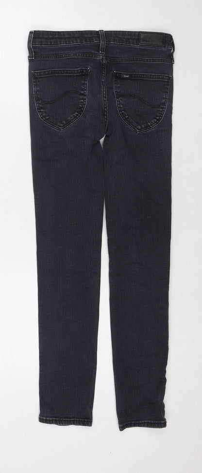 Lee Womens Blue Cotton Skinny Jeans Size 25 in L31 in Regular Zip
