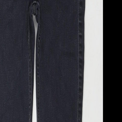 Lee Womens Blue Cotton Skinny Jeans Size 25 in L31 in Regular Zip