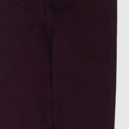 F&F Womens Purple Cotton Skinny Jeans Size 10 L28 in Regular Zip