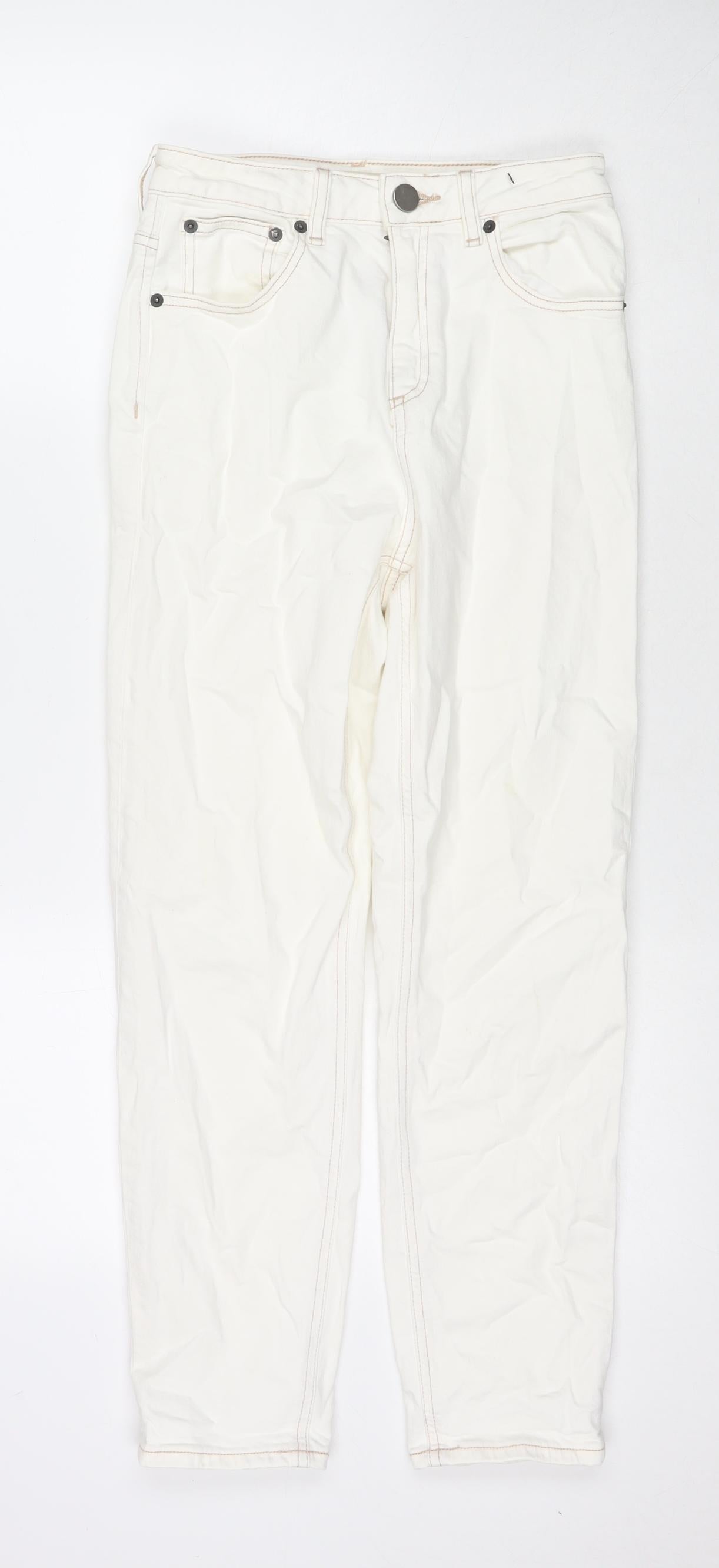 ASOS Womens White Cotton Skinny Jeans Size 26 L28 in Regular Zip