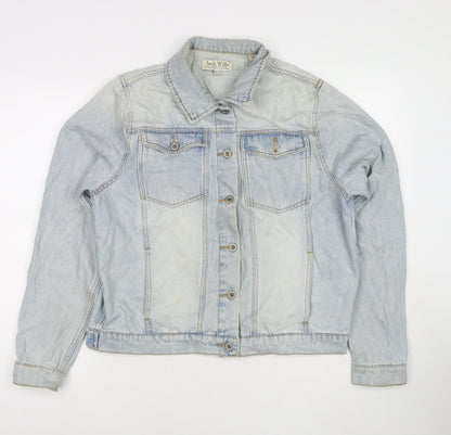 Jack Wills Womens Blue Jacket Size 14 Button