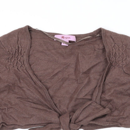 Womens UK Size 10 Monsoon Brown Shrug Jumper