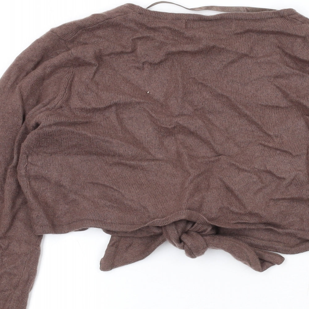 Womens UK Size 10 Monsoon Brown Shrug Jumper