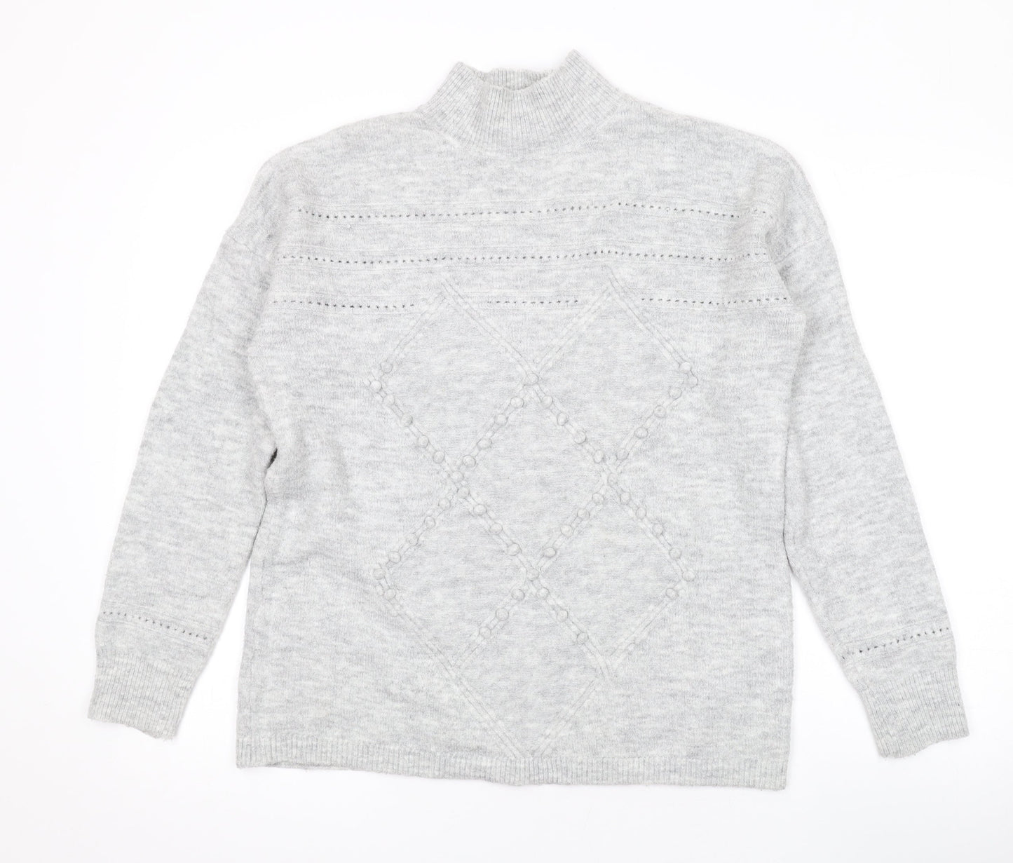 Womens UK Size S Oasis Grey Pullover Jumper