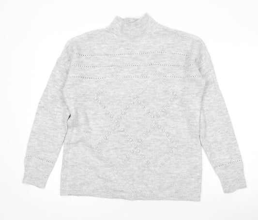 Womens UK Size S Oasis Grey Pullover Jumper
