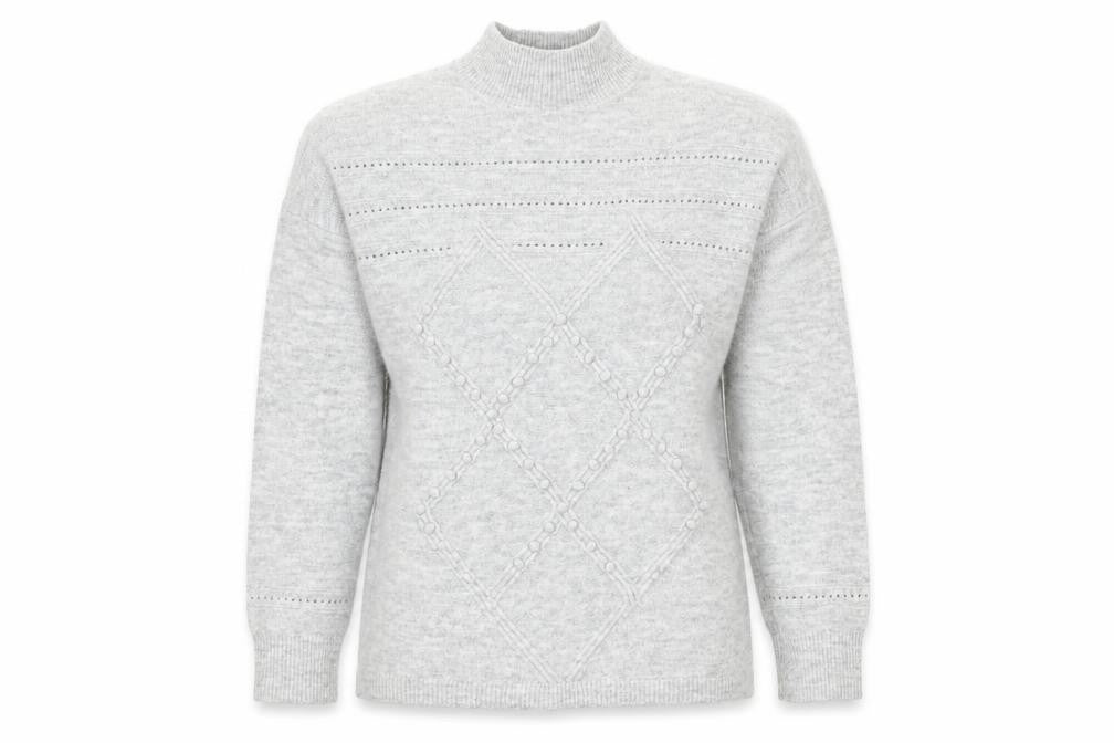 Womens UK Size S Oasis Grey Pullover Jumper