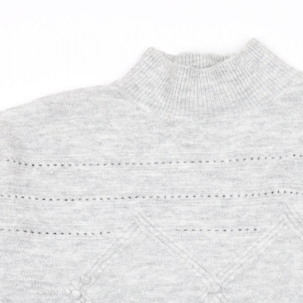 Womens UK Size S Oasis Grey Pullover Jumper