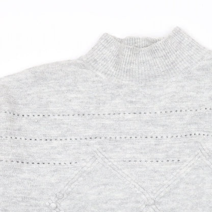 Womens UK Size S Oasis Grey Pullover Jumper