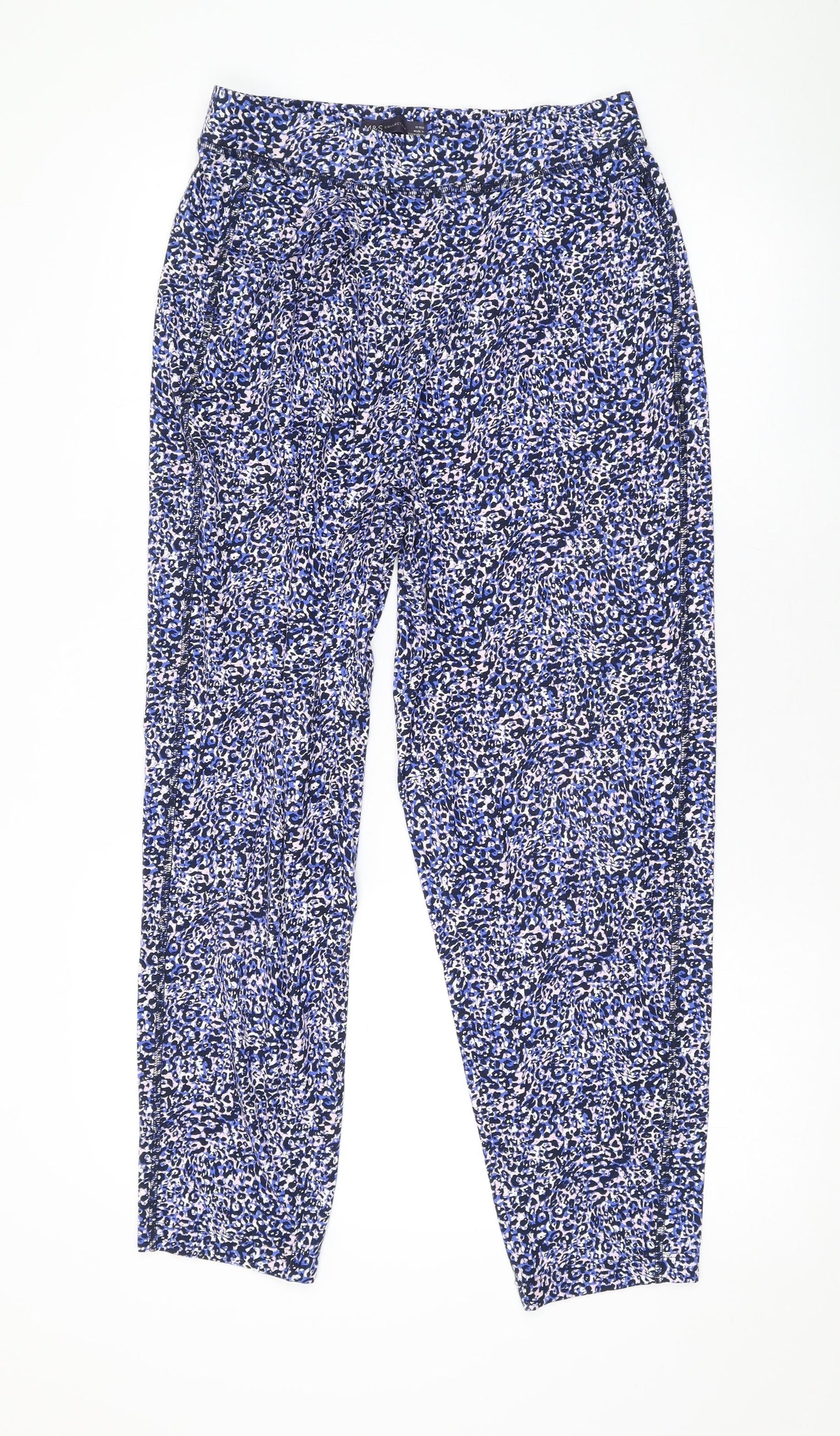 Womens UK Size 10 Marks and Spencer Regular Fit  Blue Trousers