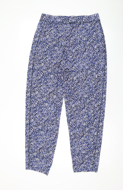 Womens UK Size 10 Marks and Spencer Regular Fit  Blue Trousers