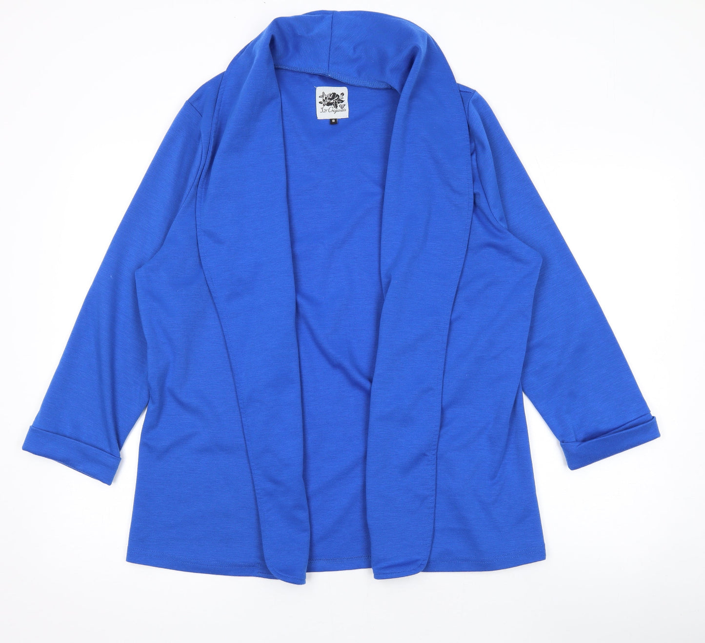 S21 Originals Womens Blue V-Neck Polyester Cardigan Jumper Size 18
