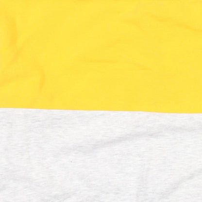 H&M Girls Yellow Colourblock Cotton Pullover Sweatshirt Size 11-12 Years Pullover