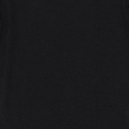 Mango Womens Black Polyester Mini Size L V-Neck Pullover