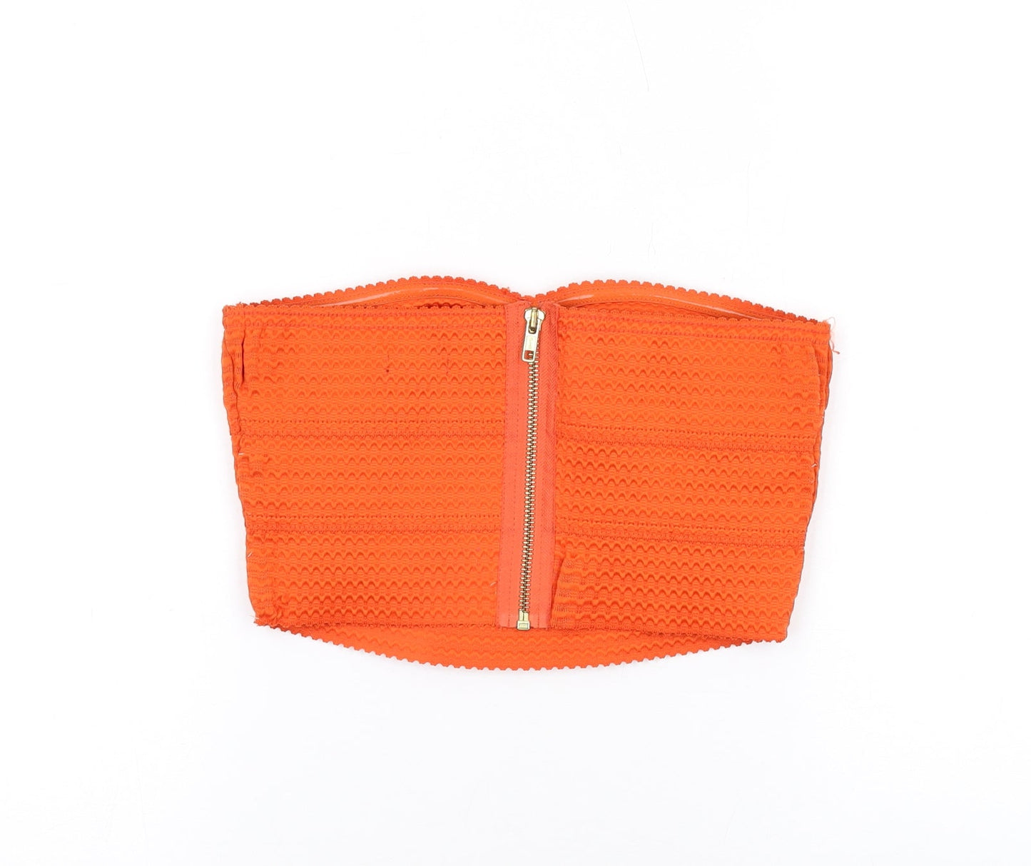 Womens UK Size 8 River Island Orange Basic T-Shirt