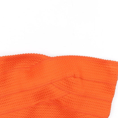 Womens UK Size 8 River Island Orange Basic T-Shirt