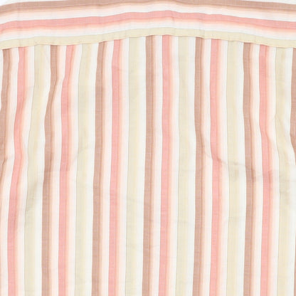 Kenneth Cole Mens Multicoloured Striped Cotton Button-Up Size L Collared Button