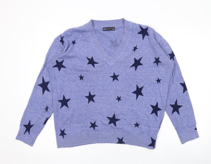 Womens UK Size M Marks and Spencer Blue Pullover Jumper