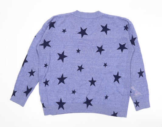 Womens UK Size M Marks and Spencer Blue Pullover Jumper