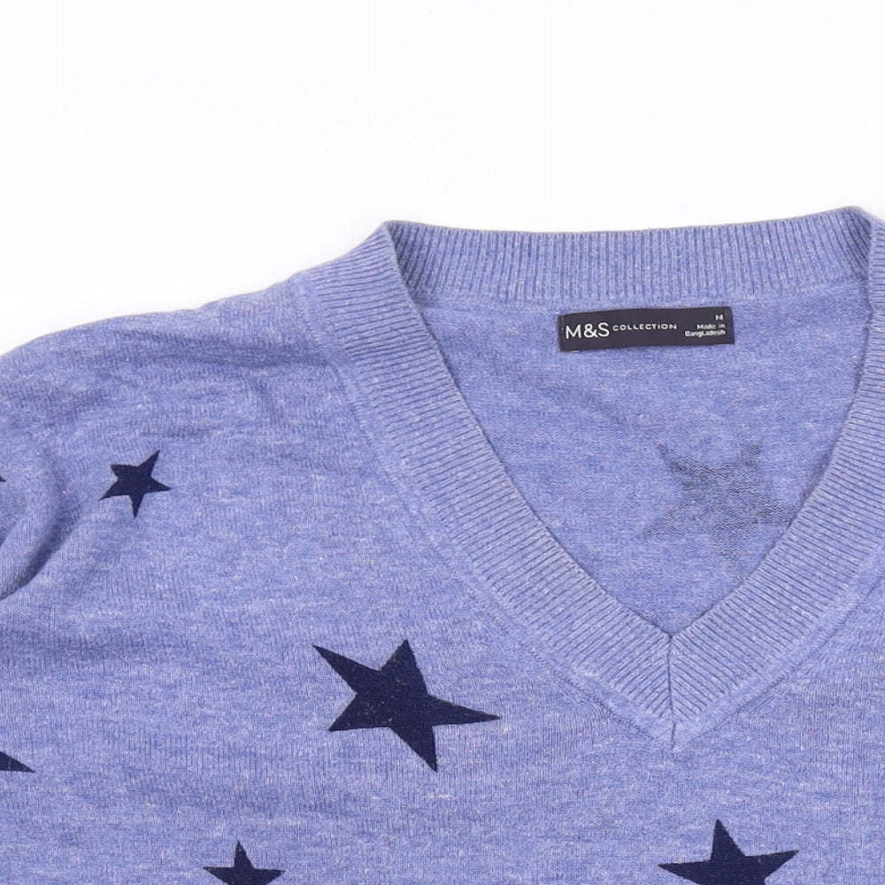 Womens UK Size M Marks and Spencer Blue Pullover Jumper