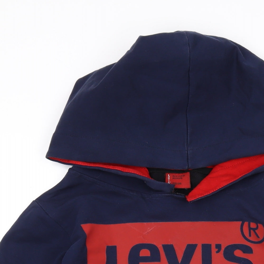 Mens UK Size M Levi's Blue Pullover Hoodie