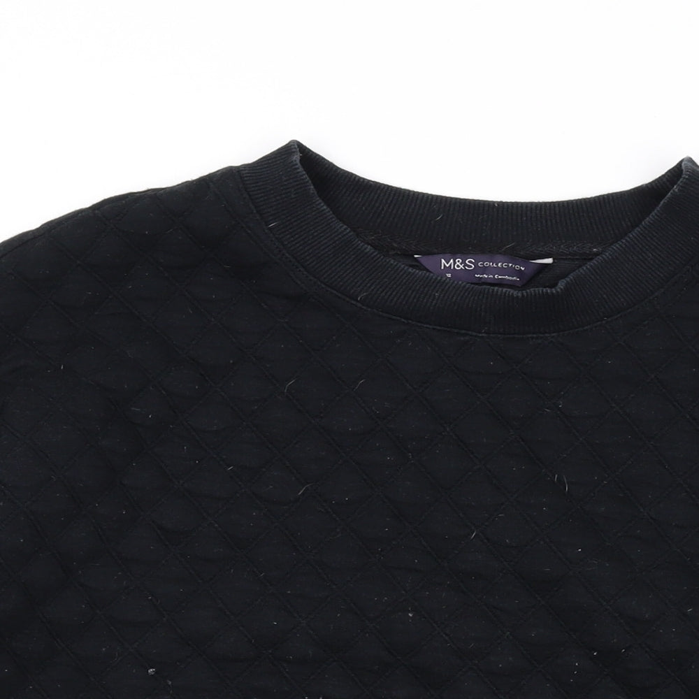 Womens UK Size 12 Marks and Spencer Black Pullover Sweatshirt