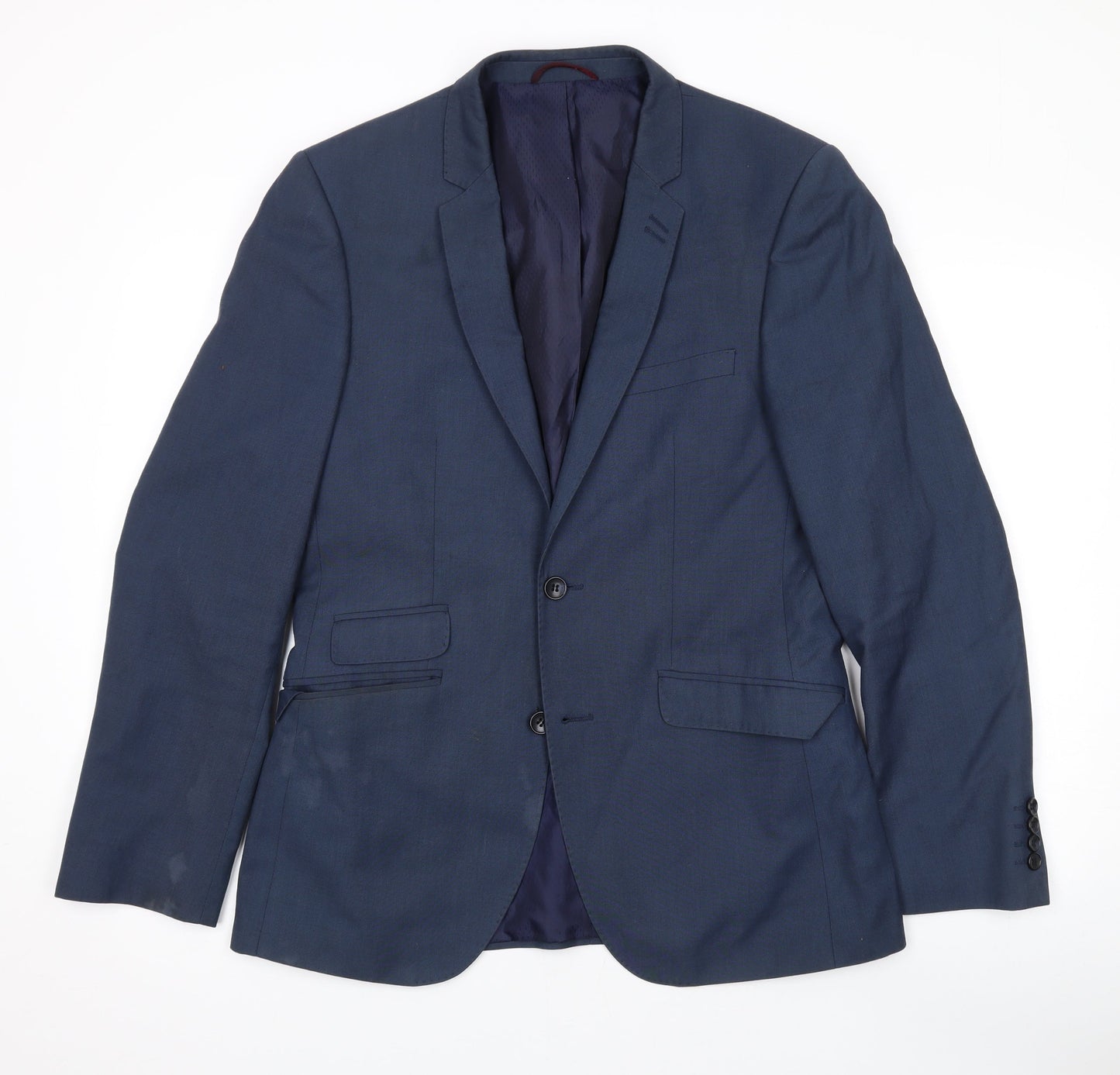 Mens UK Size 38 Burton Regular Blue Suit Jacket