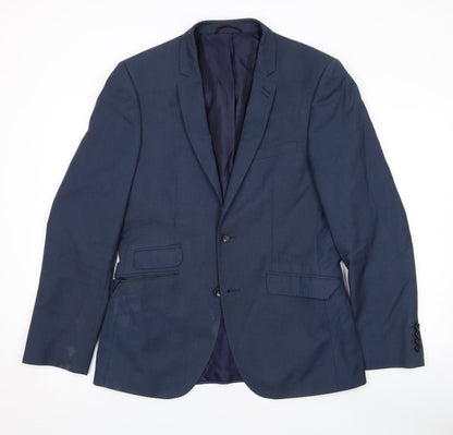 Mens UK Size 38 Burton Regular Blue Suit Jacket
