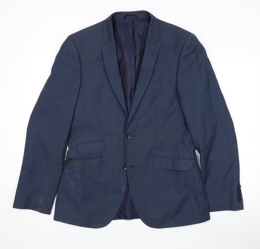 Mens UK Size 38 Burton Regular Blue Suit Jacket