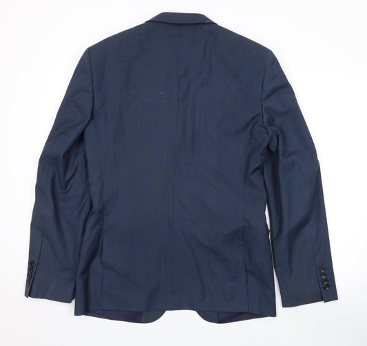 Mens UK Size 38 Burton Regular Blue Suit Jacket