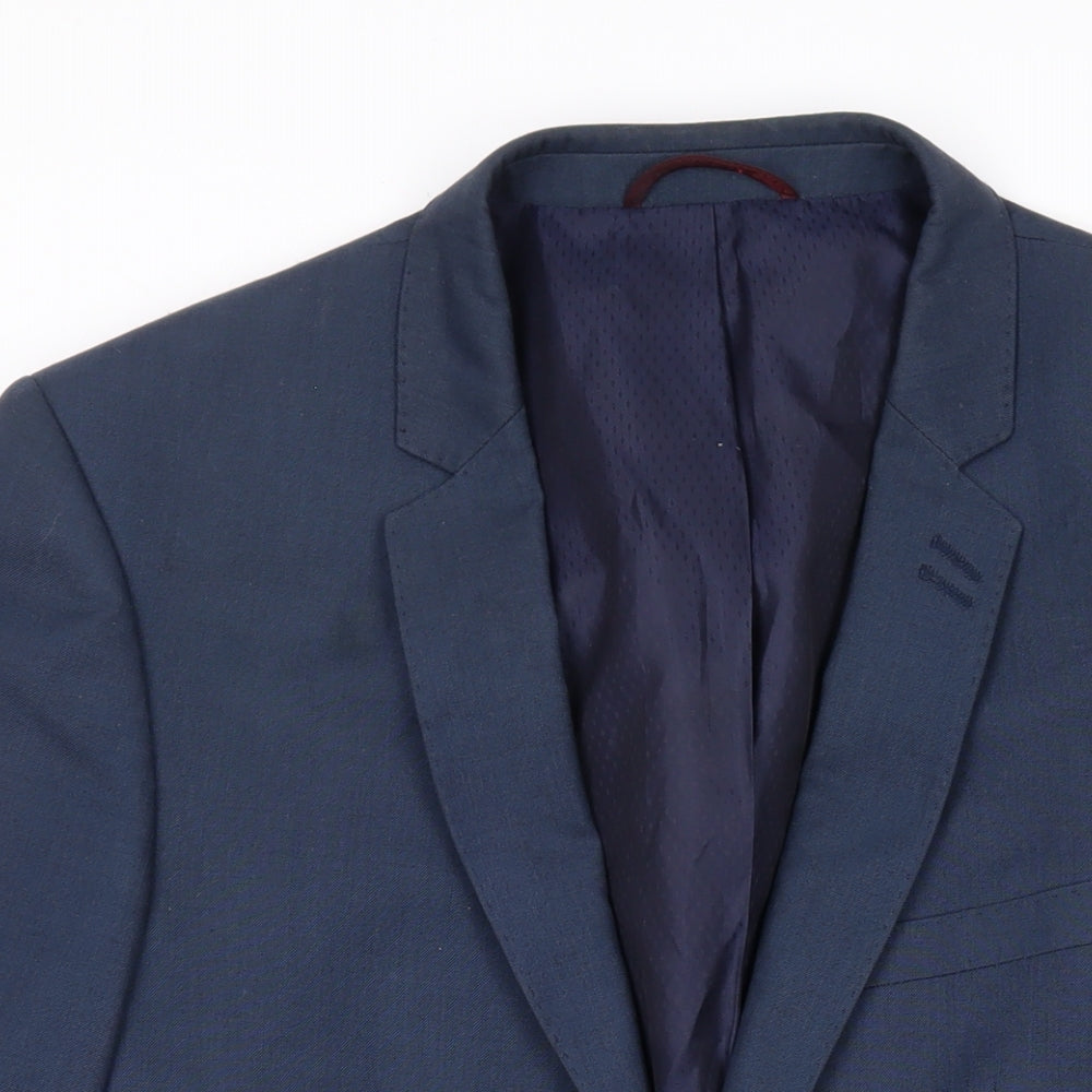 Mens UK Size 38 Burton Regular Blue Suit Jacket