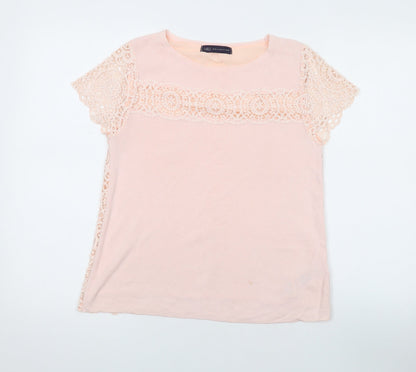Womens UK Size 10 Marks and Spencer Pink Basic T-Shirt