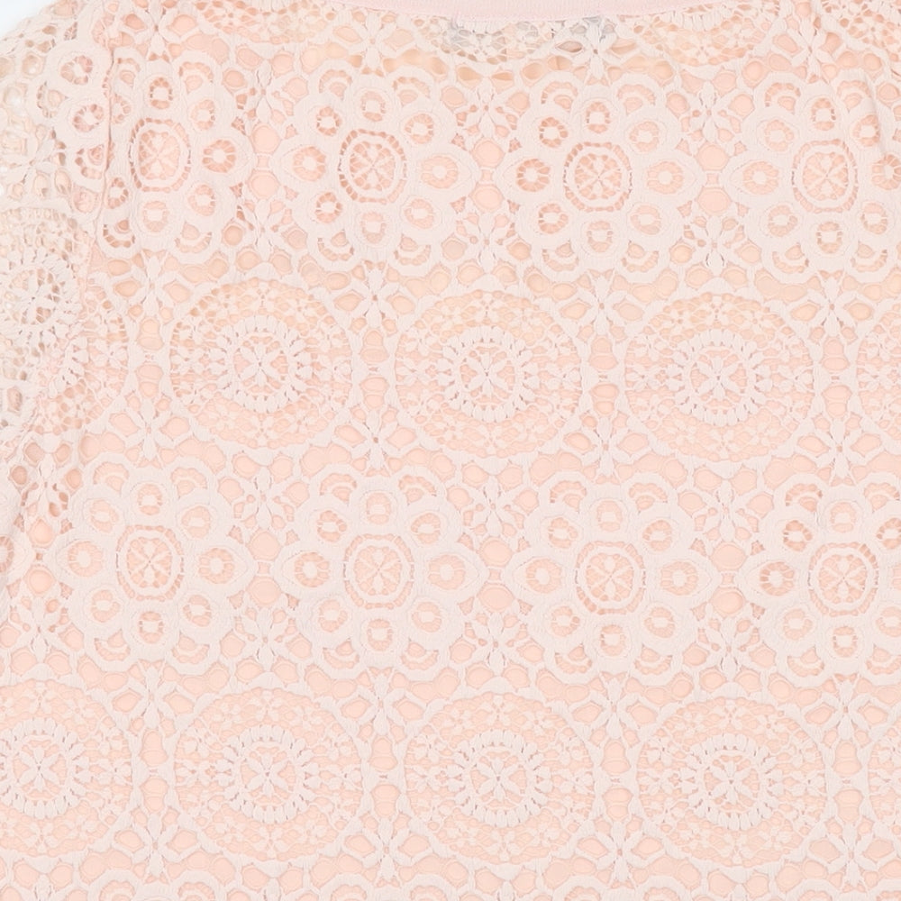 Womens UK Size 10 Marks and Spencer Pink Basic T-Shirt