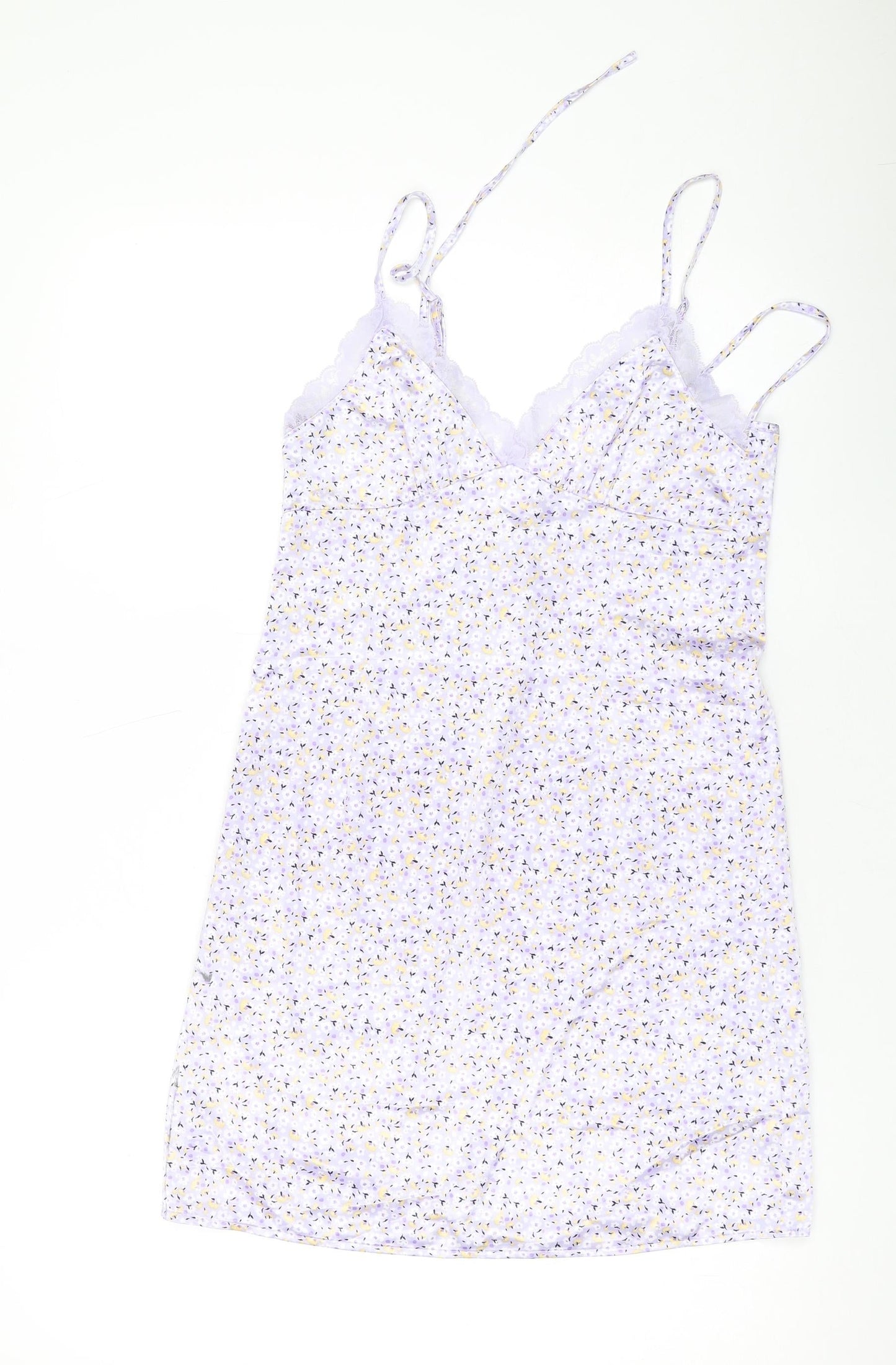 Divided by H&M Womens Purple Floral Polyester Camisole Tank Size 2XS V-Neck