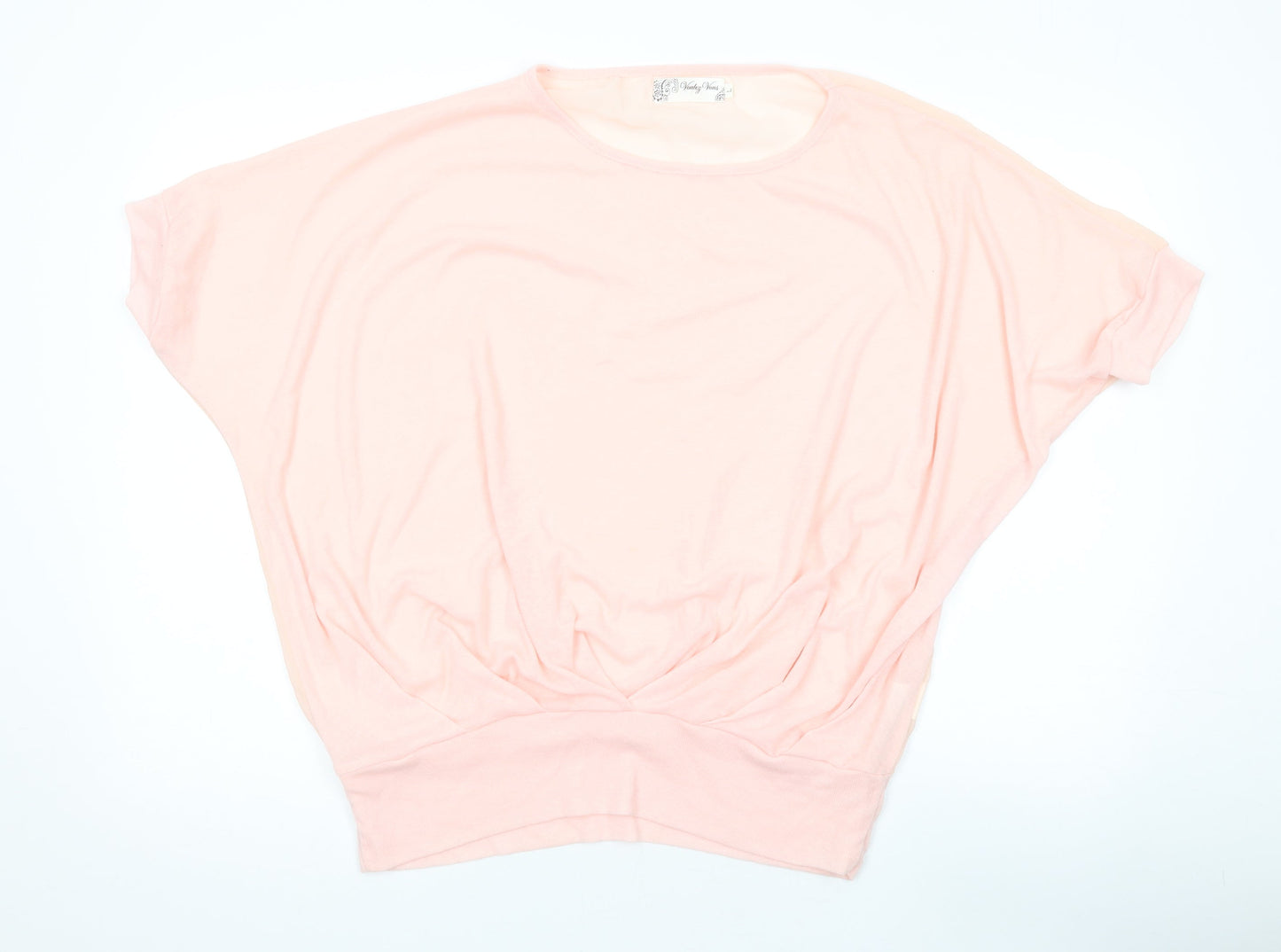 Womens UK Size L Vouley Vous Pink Basic T-Shirt