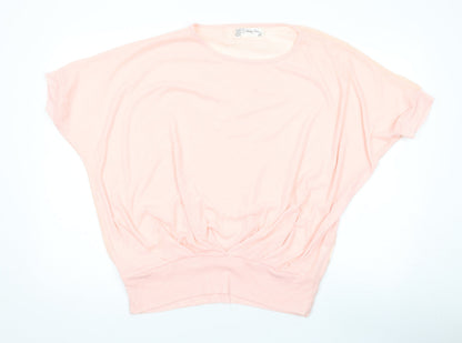 Womens UK Size L Vouley Vous Pink Basic T-Shirt