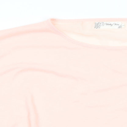 Womens UK Size L Vouley Vous Pink Basic T-Shirt